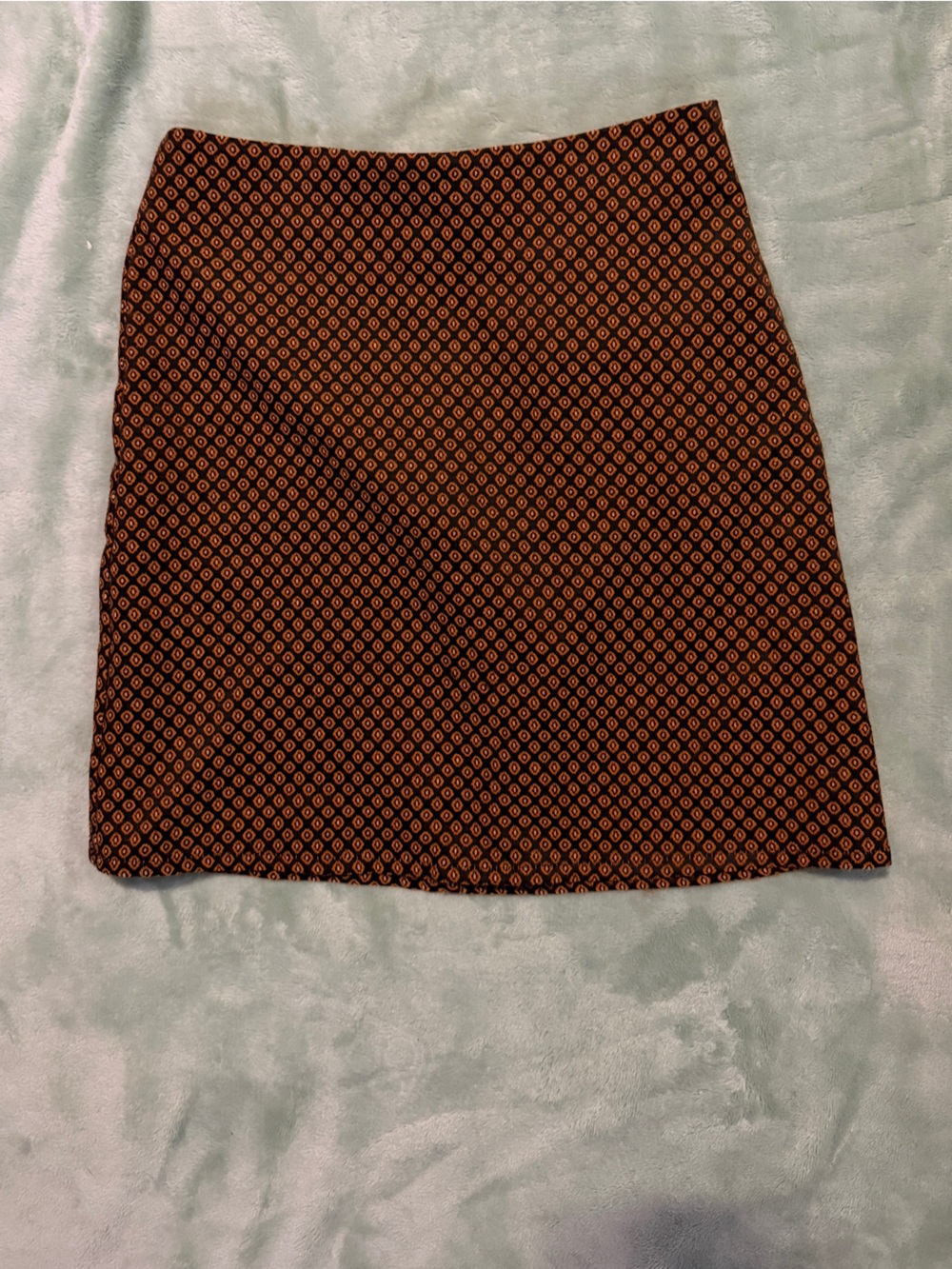 Pull&Bear Rust and Black Patterned Pencil Skirt